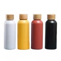 Bamboo Lid Small Mouth Double Layer Stainless Steel Thermos Bottle