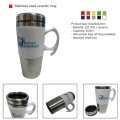 Stainless steel ceramic mug