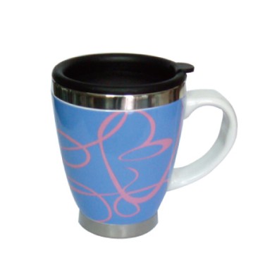 Ceramic wall thermal mug