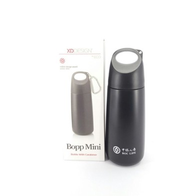 Bopp Mini bottle with carabiner black (P436.501)-BOCG