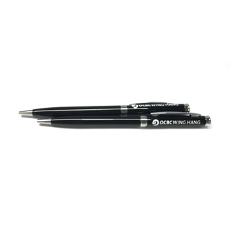 corporate metal pen  with spring clip-OCBC