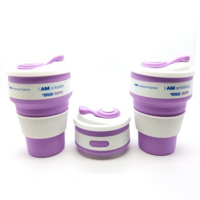 Foldable Portable Silicone Travel Mug 350ml-American Express