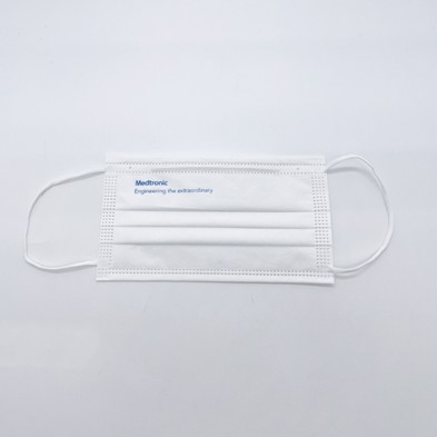 Custom print 3-ply disposable mask -Medtronic