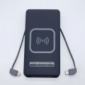 3 in 1 Built-in Cable Slim Qi Wireless Charger Power Bank 10000mah-Rise Creation