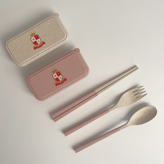 Folding Wheat Straw Tableware Set-Anchors Academy