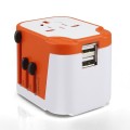 Worldwide Travel Adapter with EU/US/AU/UK Plug Dual USB Charger