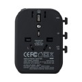 Type-C PD + 3 USB Universal travel adapter