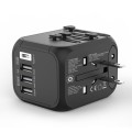 Universal travel adapter 3 USB+ Type C