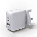 USB Travel Charge UK Standard + 65W Gallium Nitride Super Fast Charge Dual Type-C